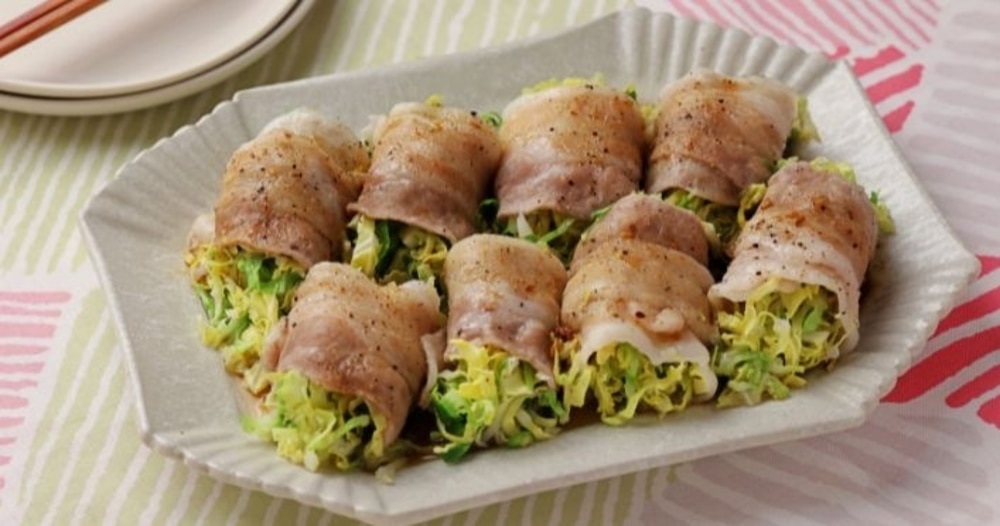 【主菜】レンジで簡単!キャベツの豚肉巻き